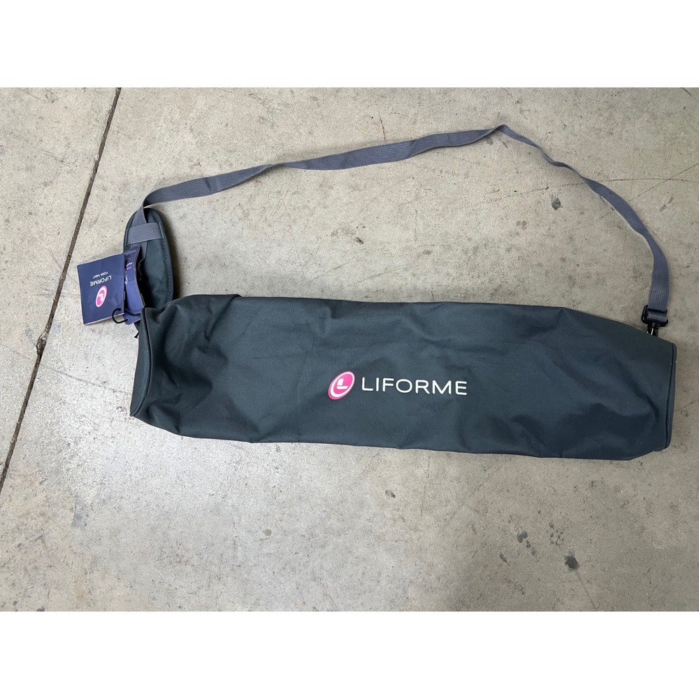 Liforme Yoga Mat Bag Unisex OS Grey Adjustable Strap Zip Closure NWT